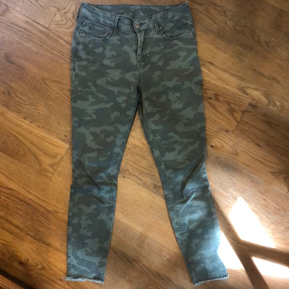 Old Navy Rockstar Mid Rise Camo Jeans